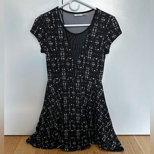 Kimchi Blue Black/White Dress with Mesh, Medium